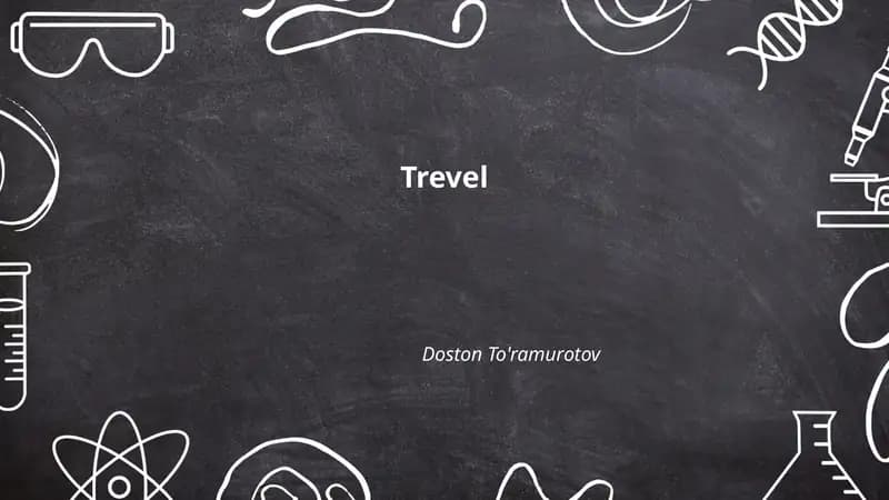 Trevel Planning and Itineraries