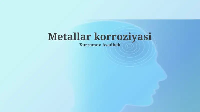 Metallar korroziyasi