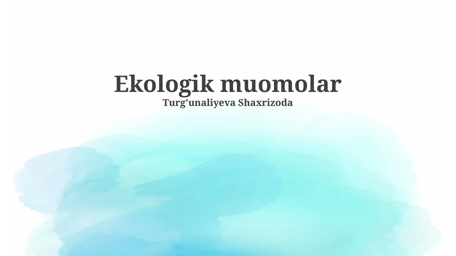 Ekologik muomolar