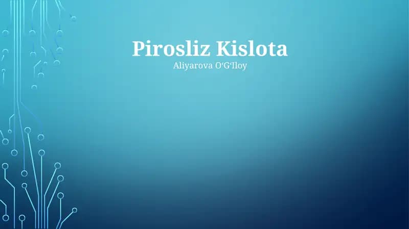 Pirosliz Kislota