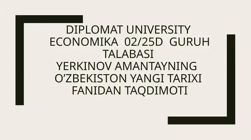 Kadrlar Tayyorlash Milliy Modeli