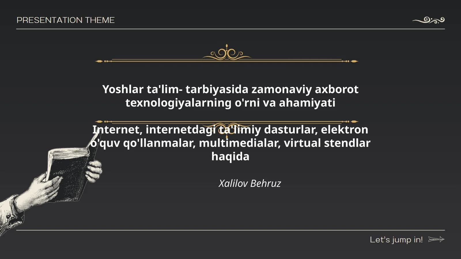Yoshlar ta'lim- tarbiyasida zamonaviy axborot texnologiyalarning o'rni va ahamiyati