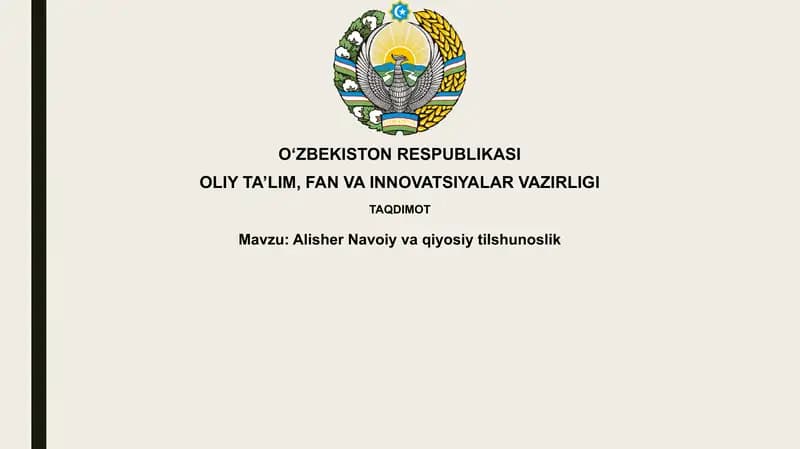 Alisher Navoiy va qiyosiy tilshunoslik