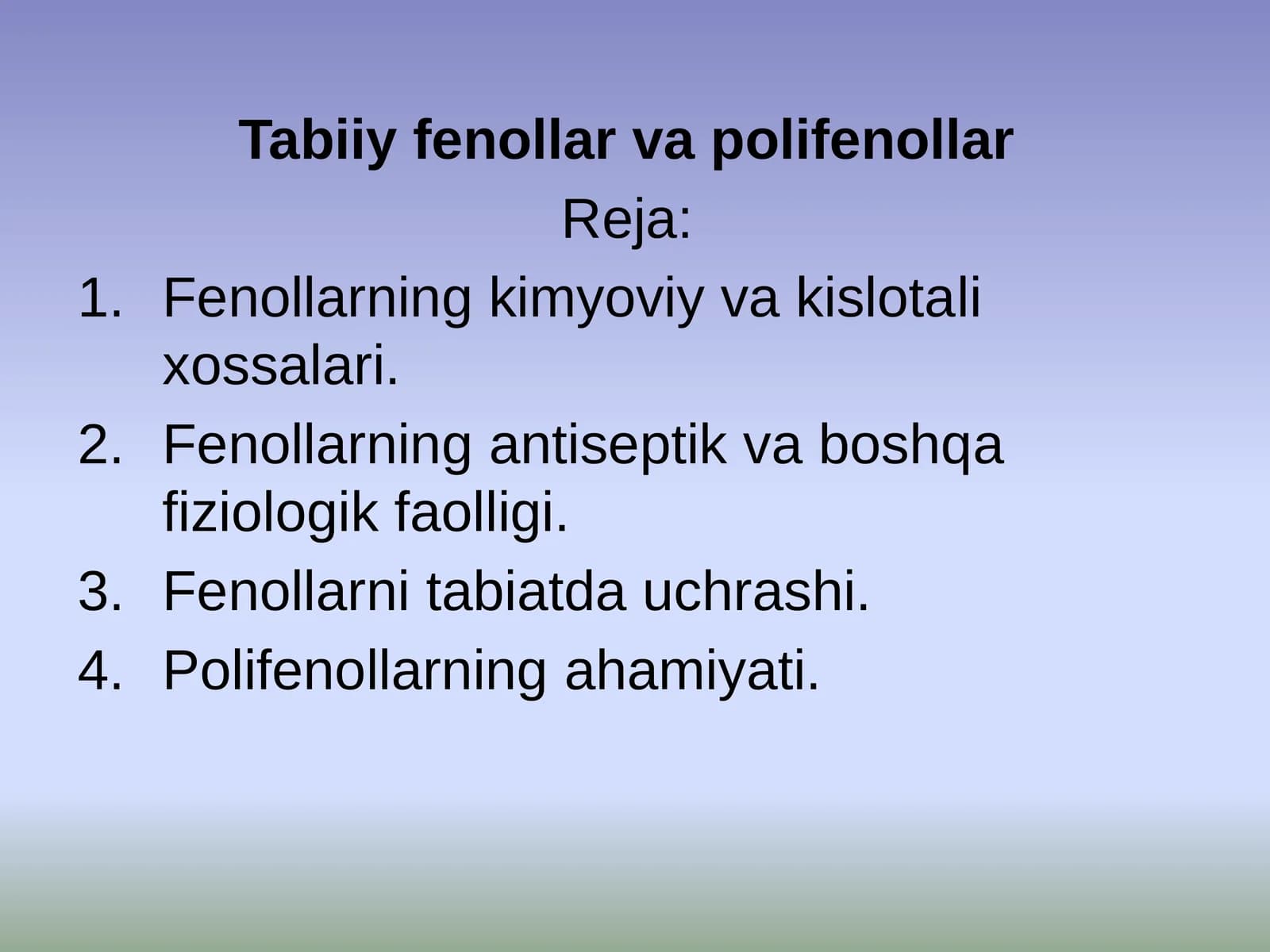 Tabiiy fenollar va polifenollar