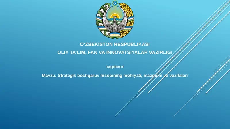 Strategik Menejment Hisobi