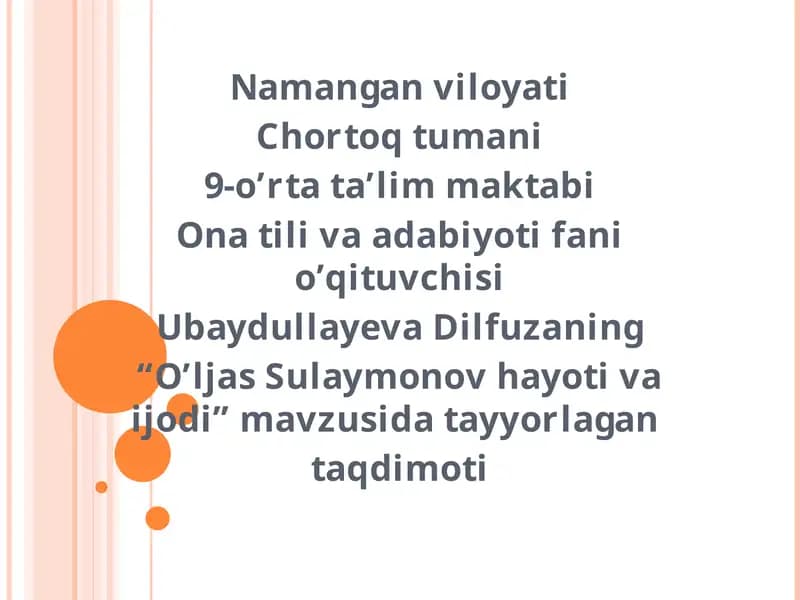 O’ljas Sulaymonov