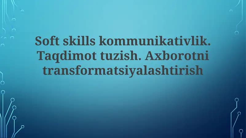 Ta'sirli taqdimotlar
