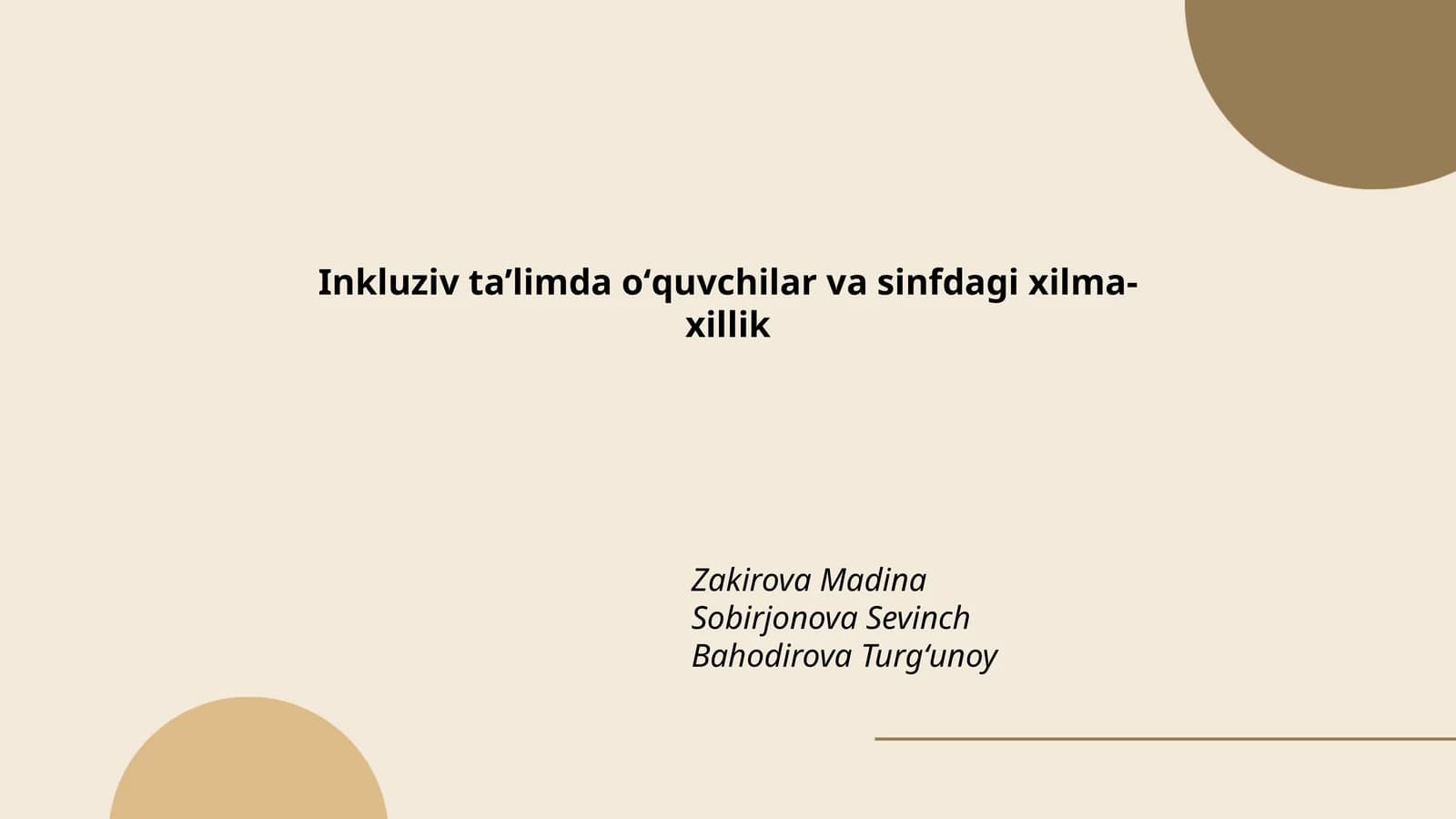 Inklyuziv ta'lim tizimi