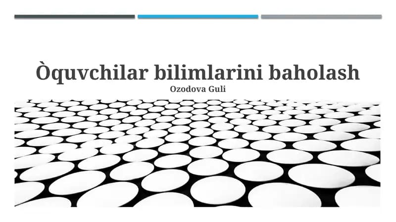 Talabalarning bilim darajasini baholash