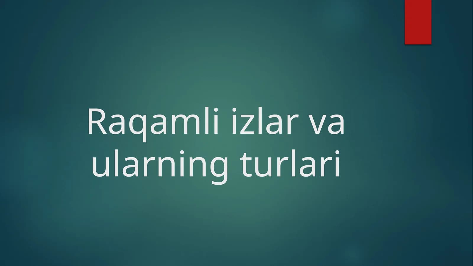 Raqamli izlar va ularning turlari