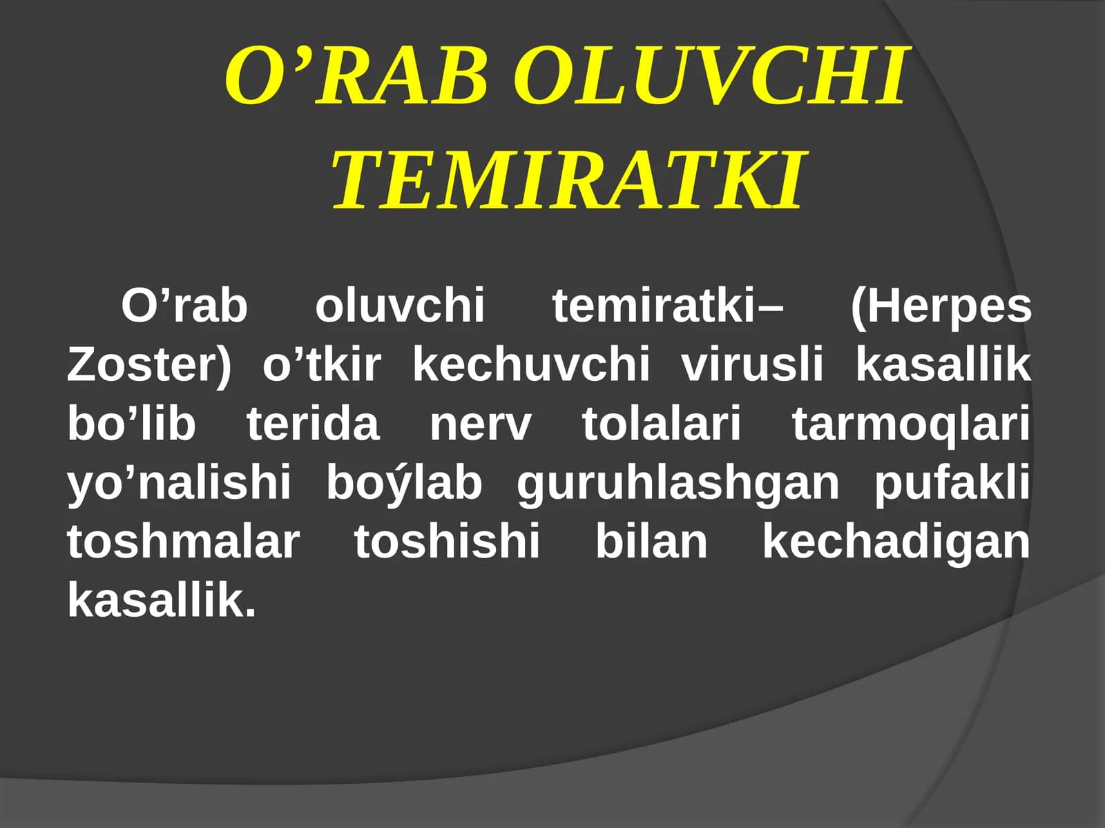 O’RAB OLUVCHI TEMIRATKI