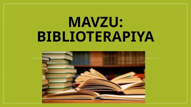 Biblioterapiya