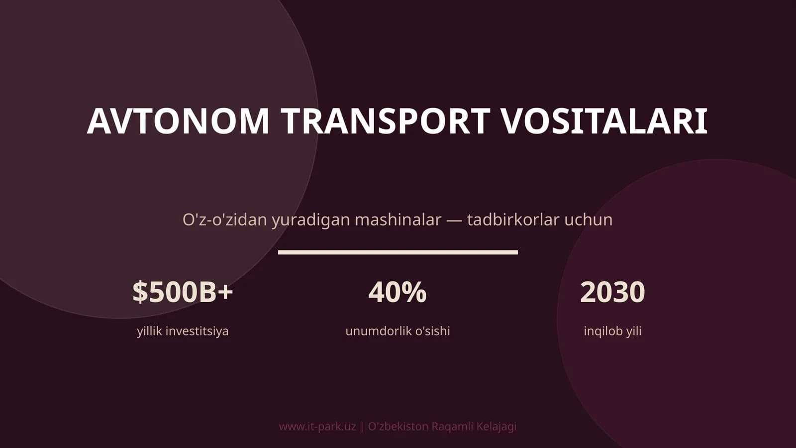 Avtonom transport vositalari