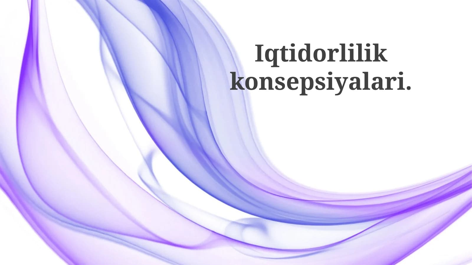 Iqtidorlilik konsepsiyalari