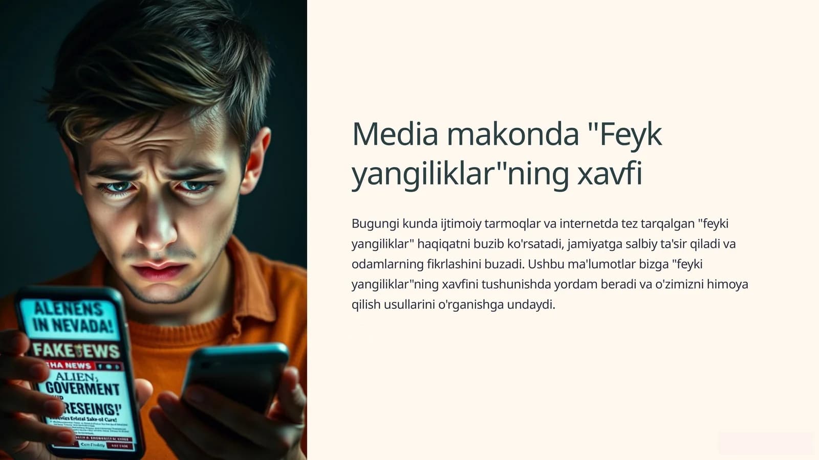Media makonda "Feyk yangiliklar"ning xavfi