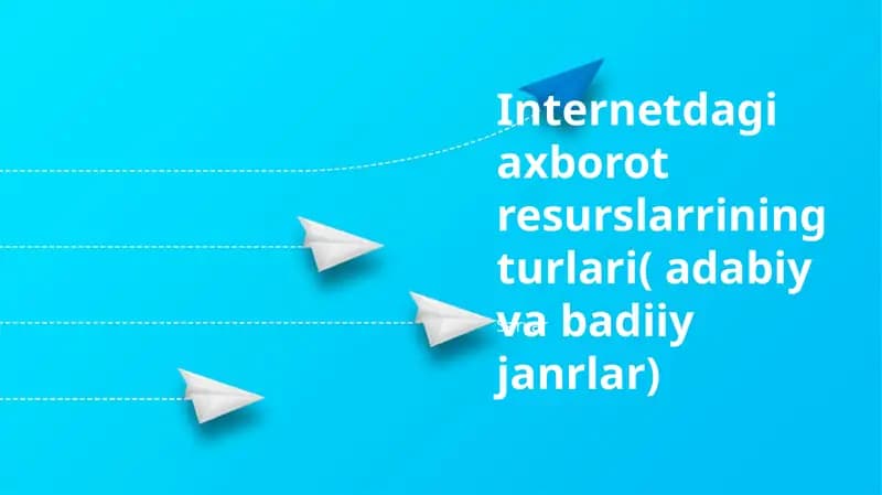 Onlayn Adabiy Resurslar