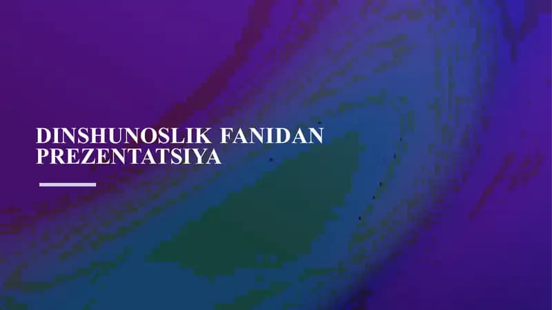 HADISLARDA MILLIY VA DINIY QADRIYATLARNING AKS ETISHI​