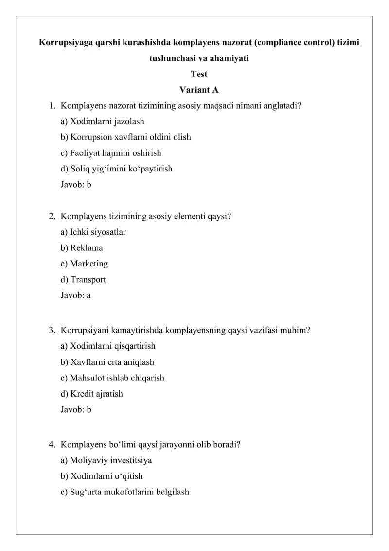 Komplayens nazorati