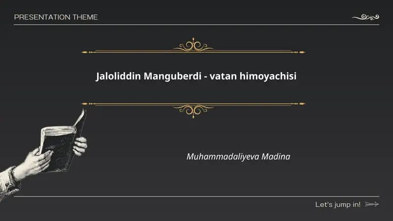 Jaloliddin Manguberdi - vatan himoyachisi