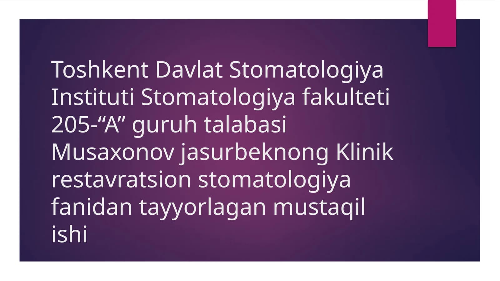 Fissur germetiklar. Qo'llash texnikasi