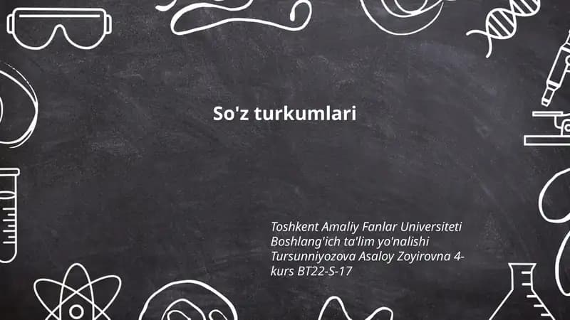 So'z turkumlari