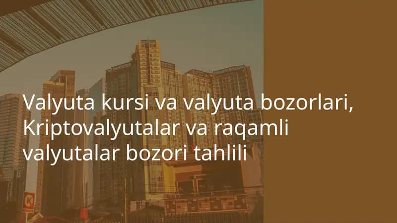 Valyutakurslari va valyuta bozorlari