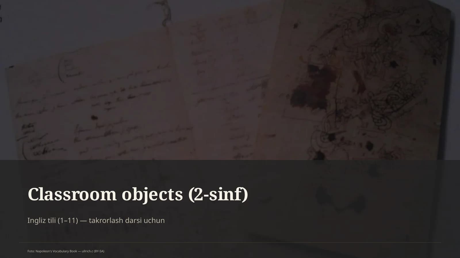 Classroom objects (2-sinf)