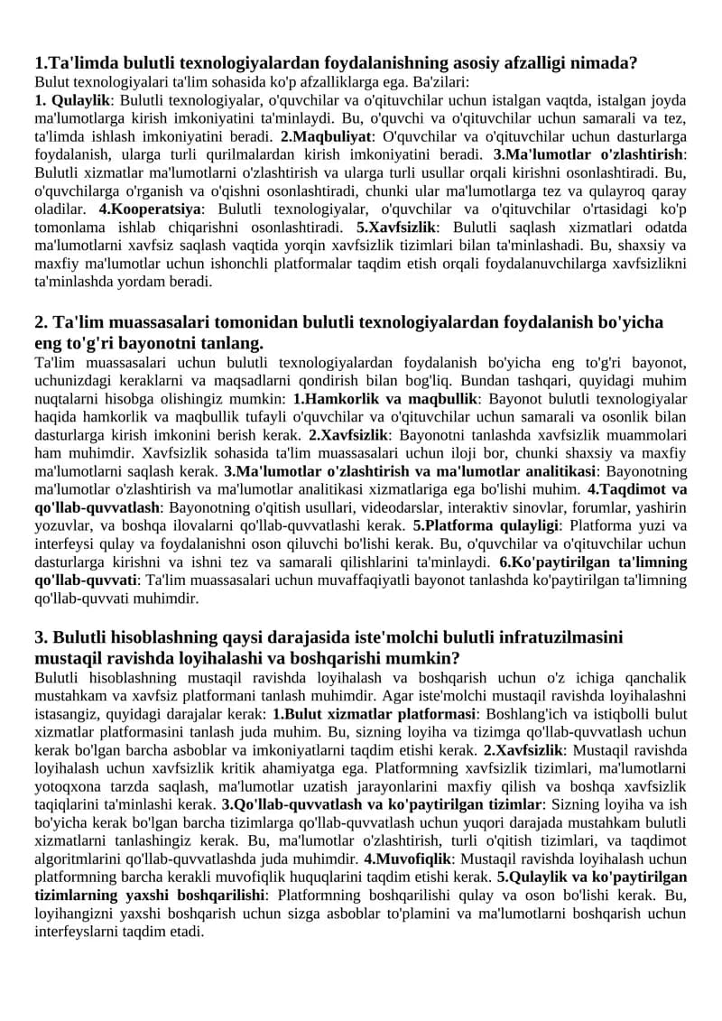 Bulutli texnologiyalar