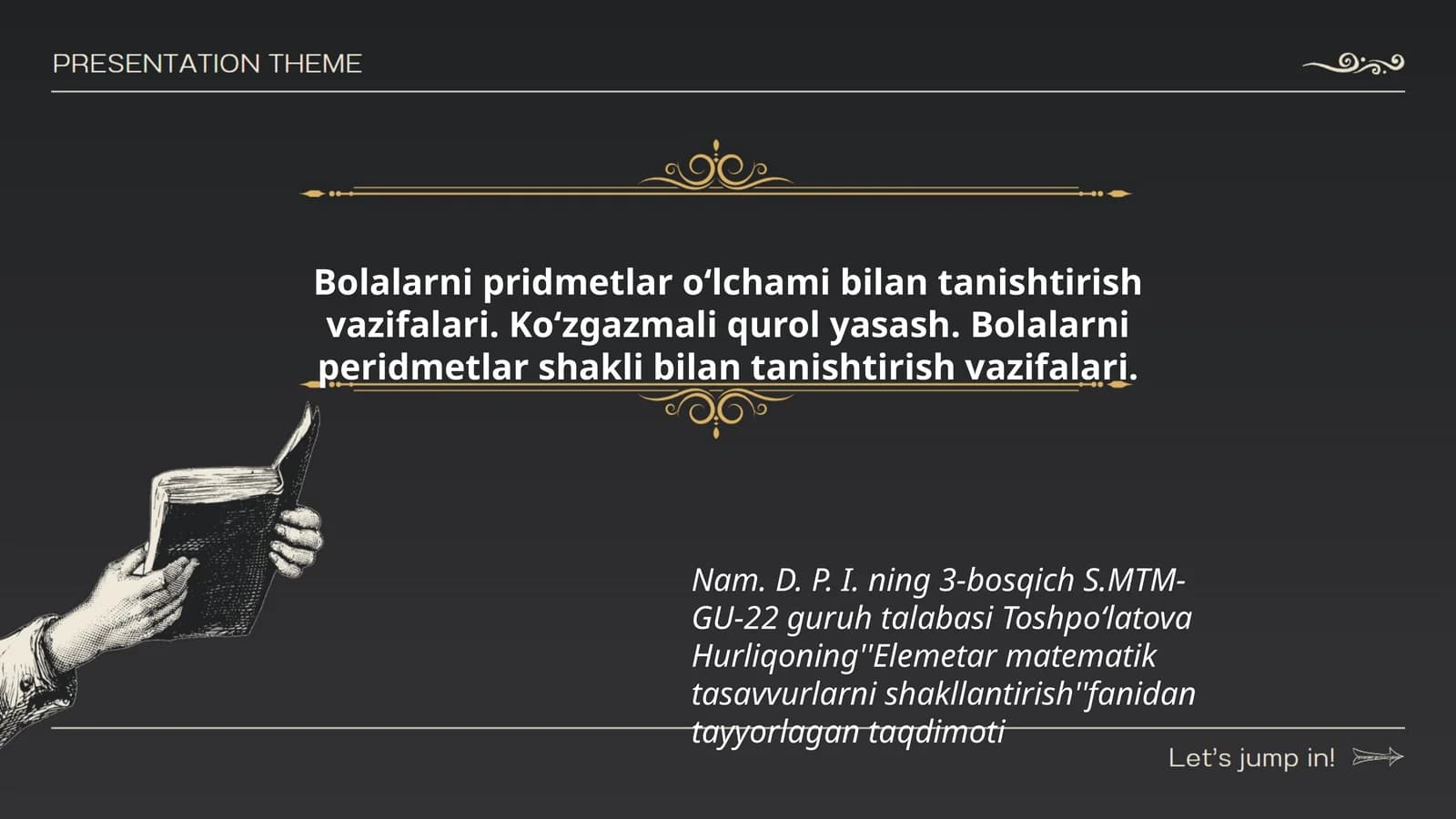 Elemetar matematik tasavvurlarni shakllantirish