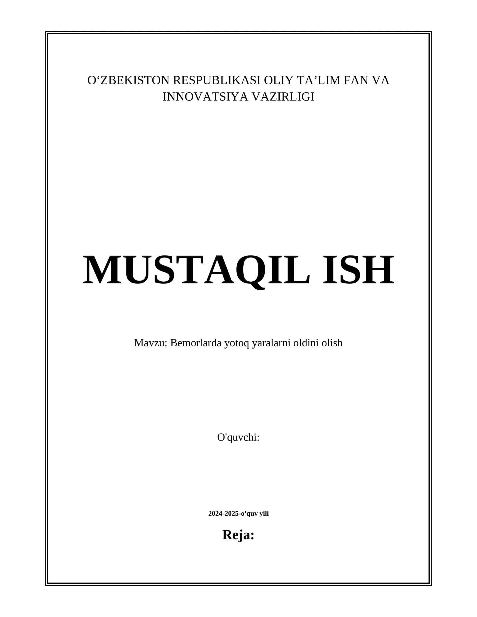 Bemorlarda yotoq yaralarni oldini olish