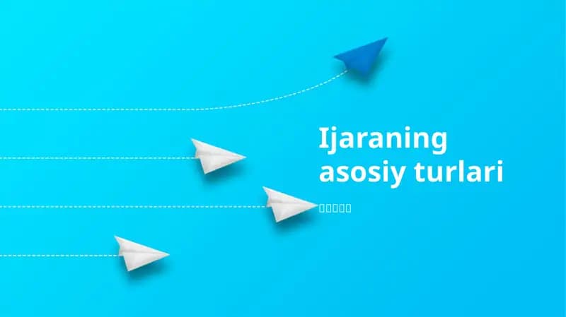 Ijaraning asosiy turlari