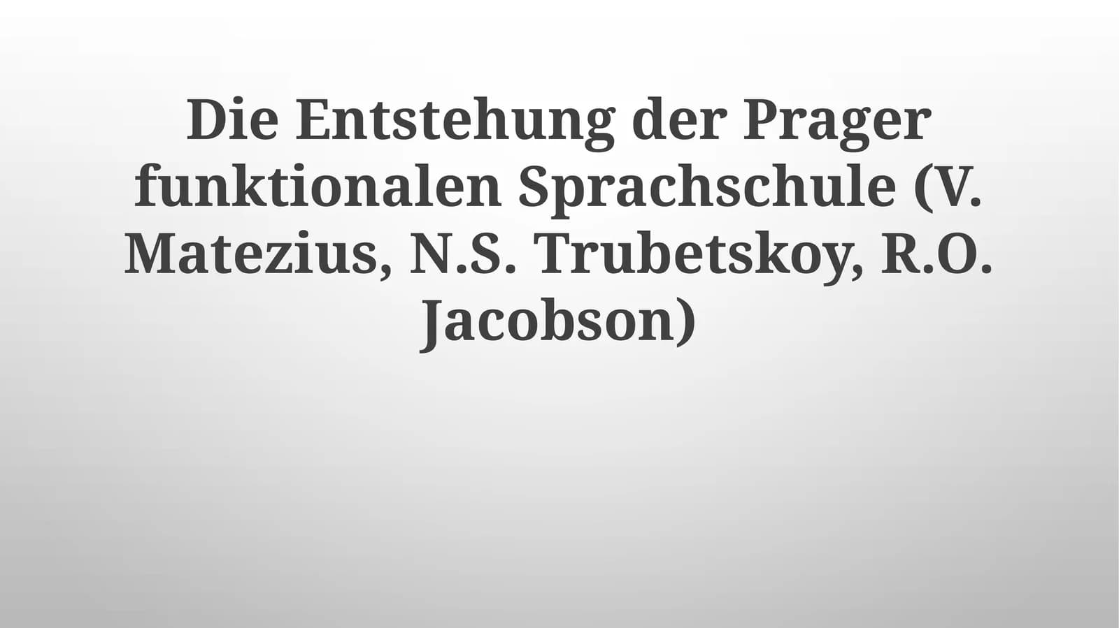 Prager Funktionalen Sprachschule
