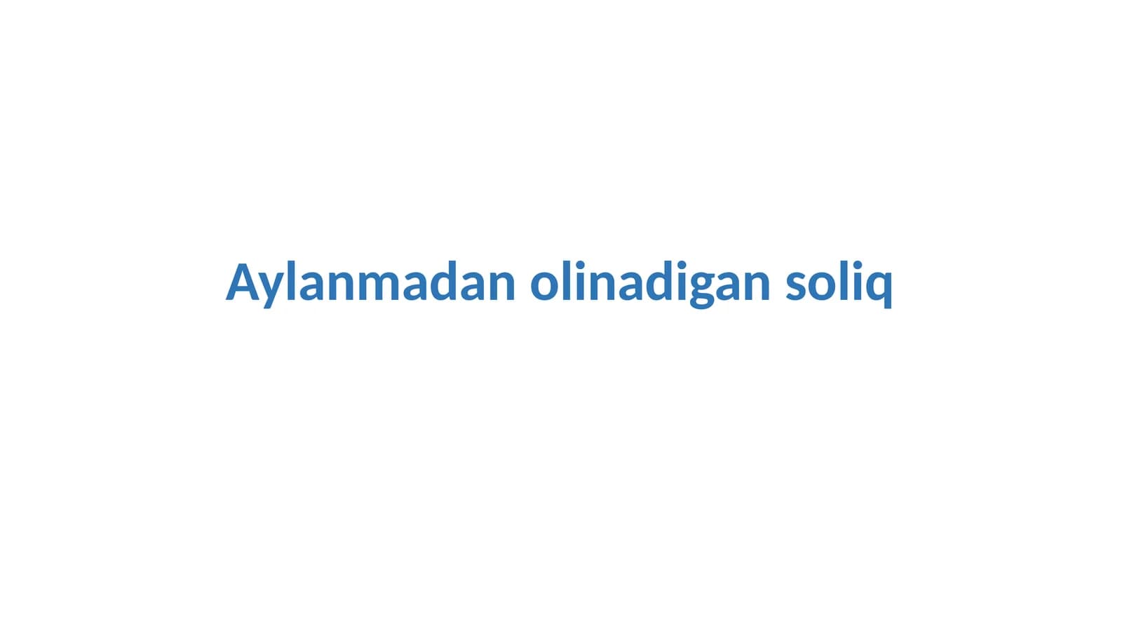 Aylanmadan olinadigan soliq