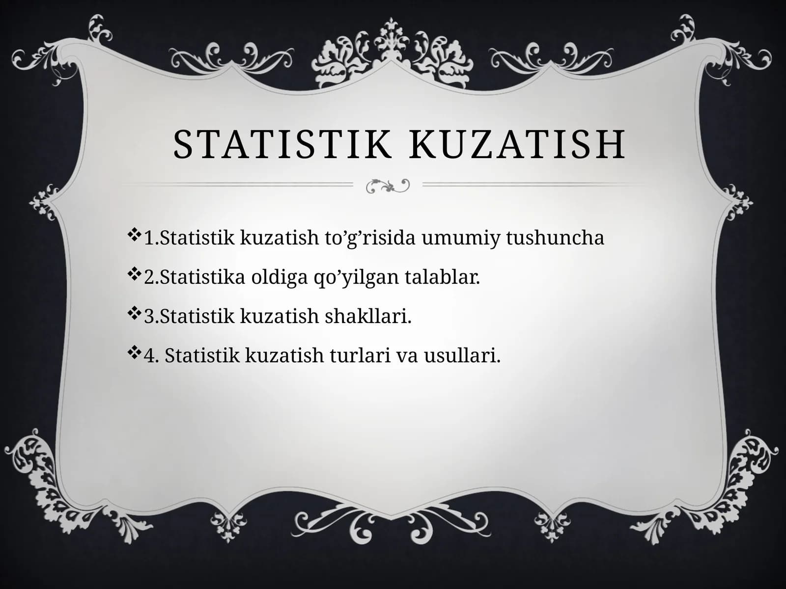 Statistik kuzatish