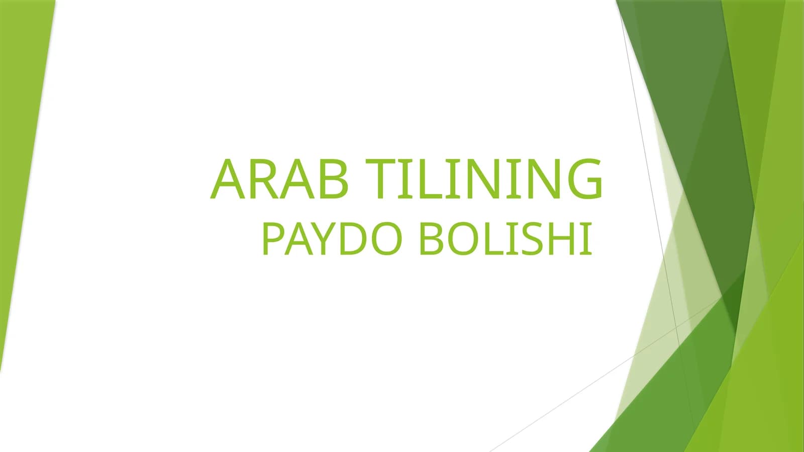 Arab tilining paydo bolishi
