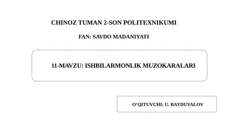 ISHBILARMONLIK MUZOKARALARI
