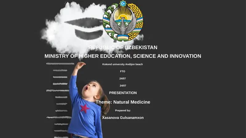 Presentation on Natural Medicine