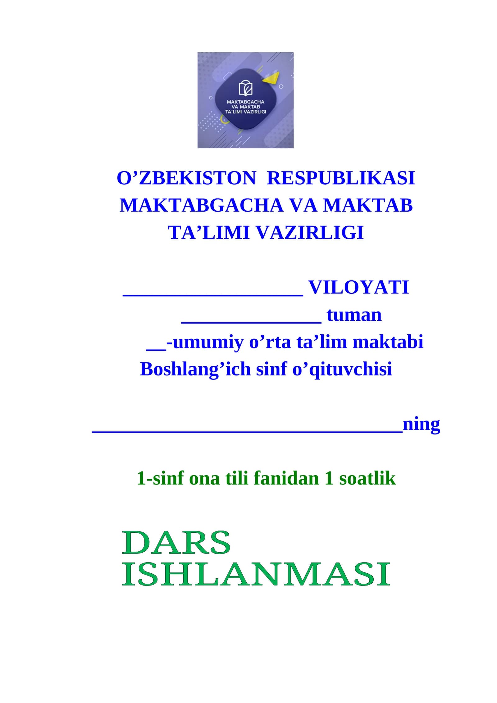 Bosh harf. Joylarga atab qo'yiladigan nomlarning yozilishi