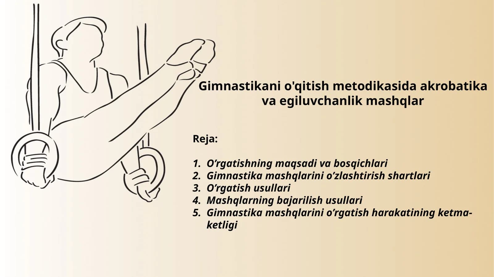 Gimnastika o'qitish metodikasi