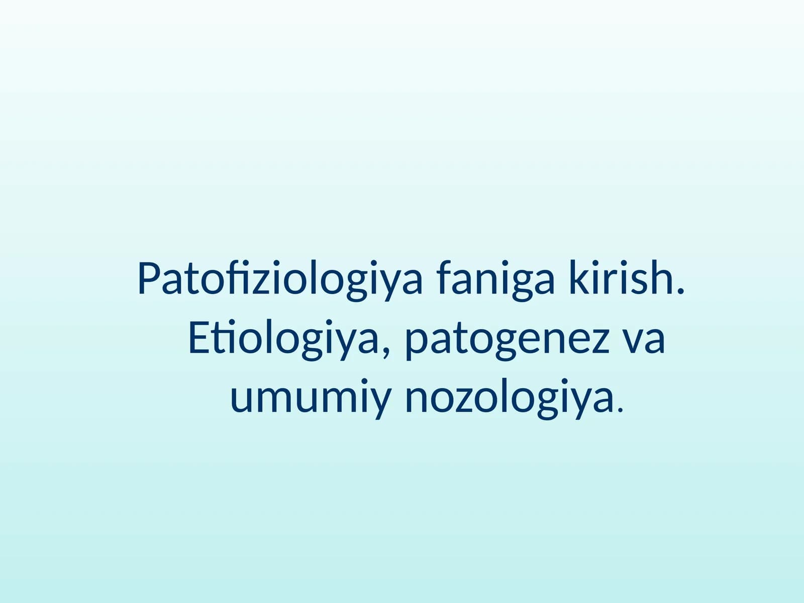 Patofiziologiya