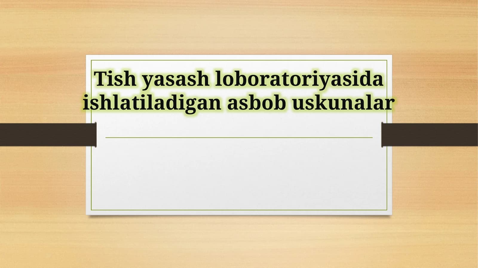 Tish protezlarini tayorlash laboratoriyasi