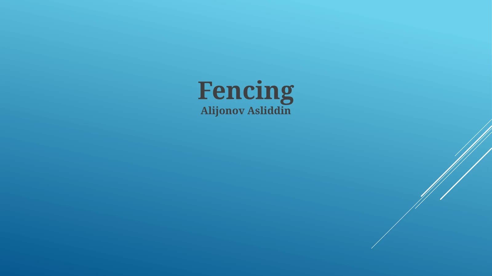 Fencing