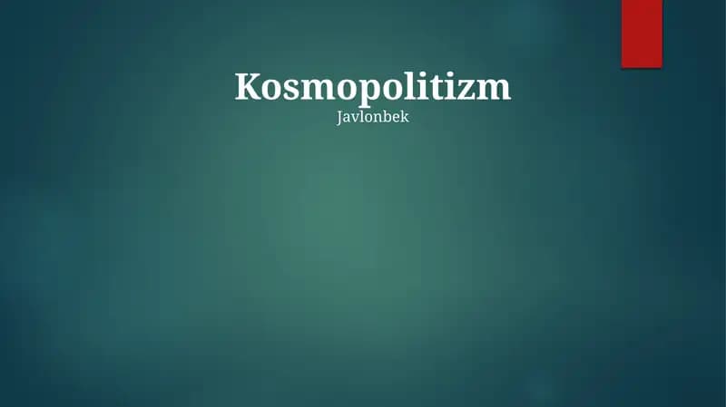 Kosmopolitizm