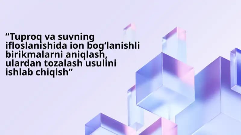 Ion bogʻlanishli birikmalarning ifloslanishi