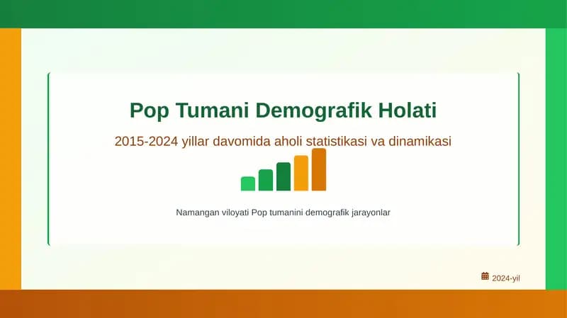 Pop tumanining iqtisodiy holati