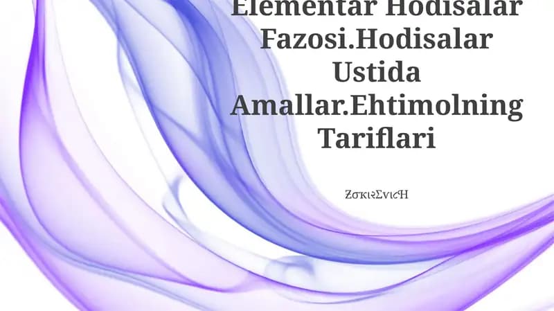 Elementar Hodisalar Fazosi