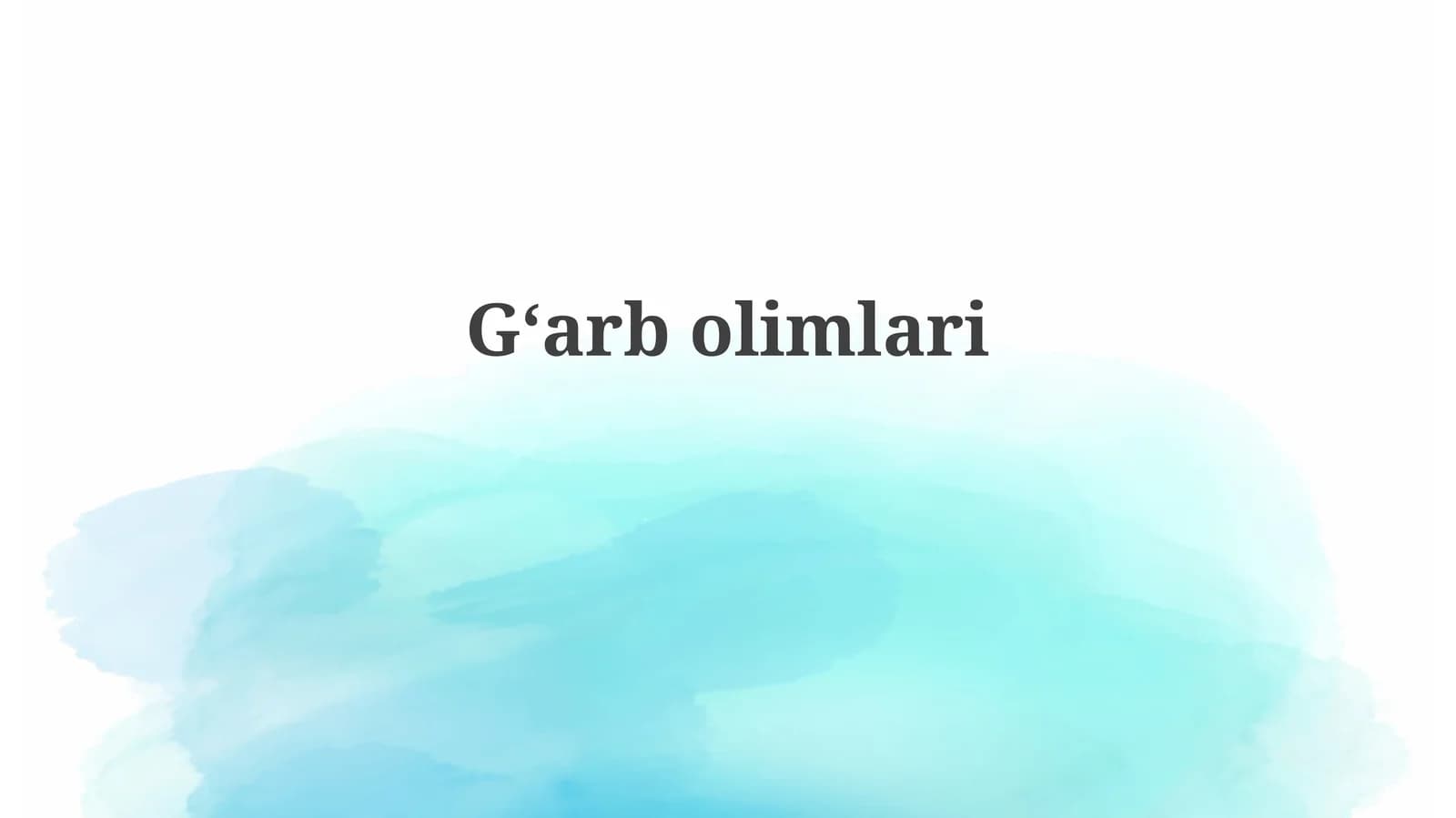 G'arb olimlari: Kashfiyotlar va Innovatsiyalar