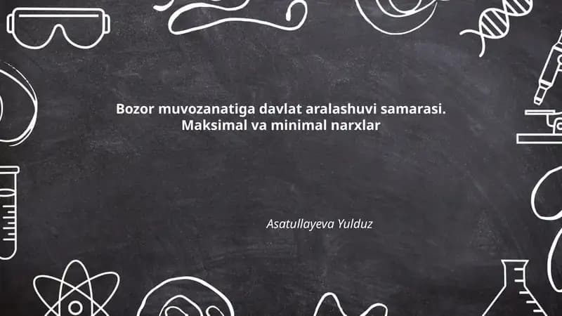 Maksimal va minimal narxlar