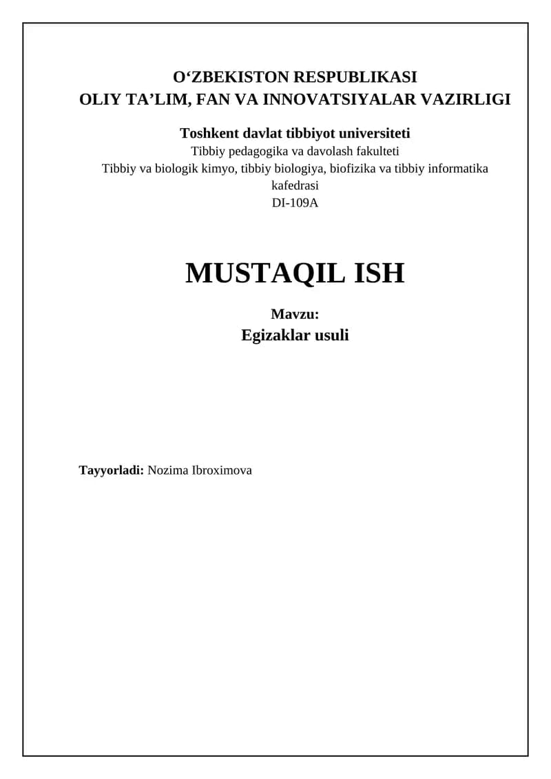 Egizaklar usuli