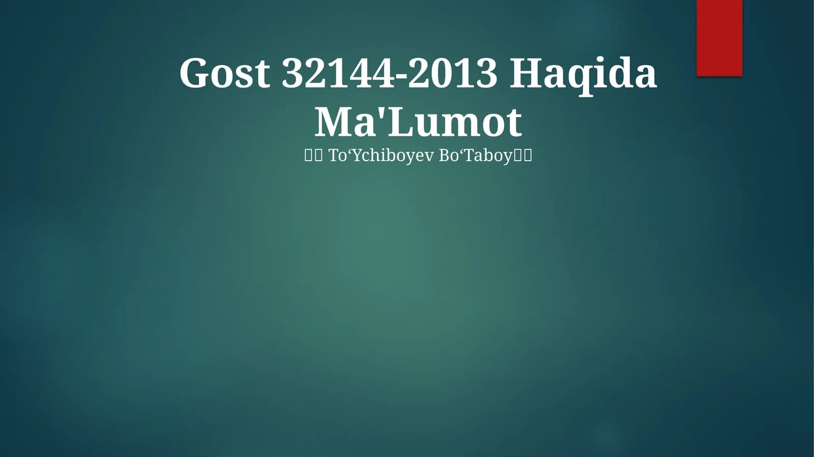 Gost 32144-2013 Haqida Ma'Lumot